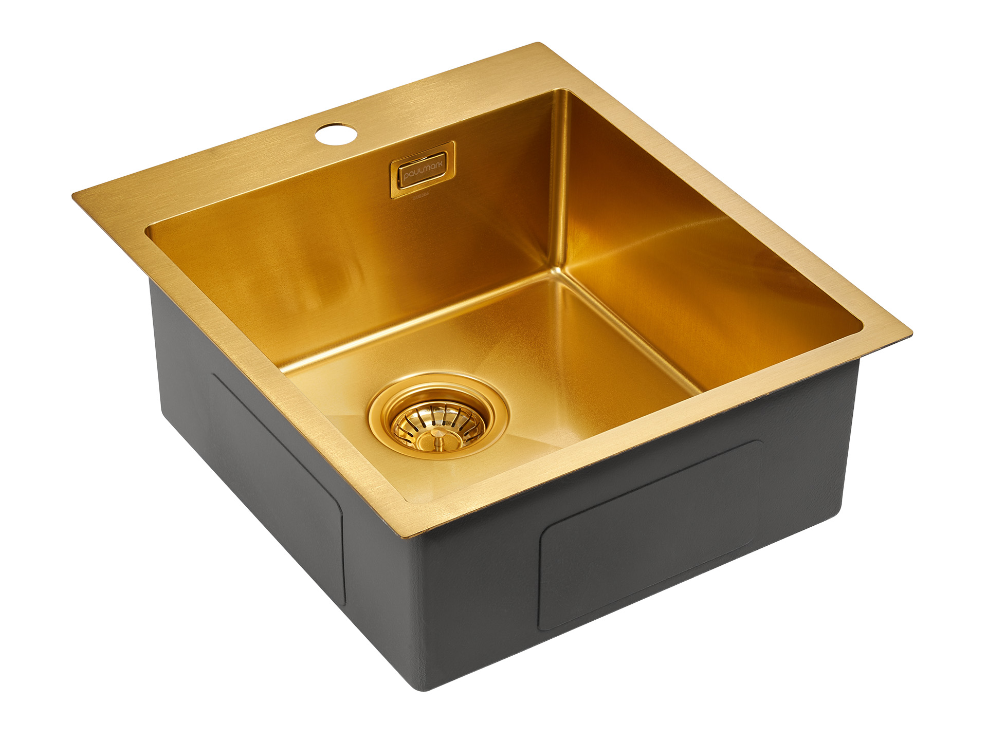 Paulmark Мойка нерж. сталь AISI304 NECKAR, PM804551-BG, брашированное золото, 450х510мм